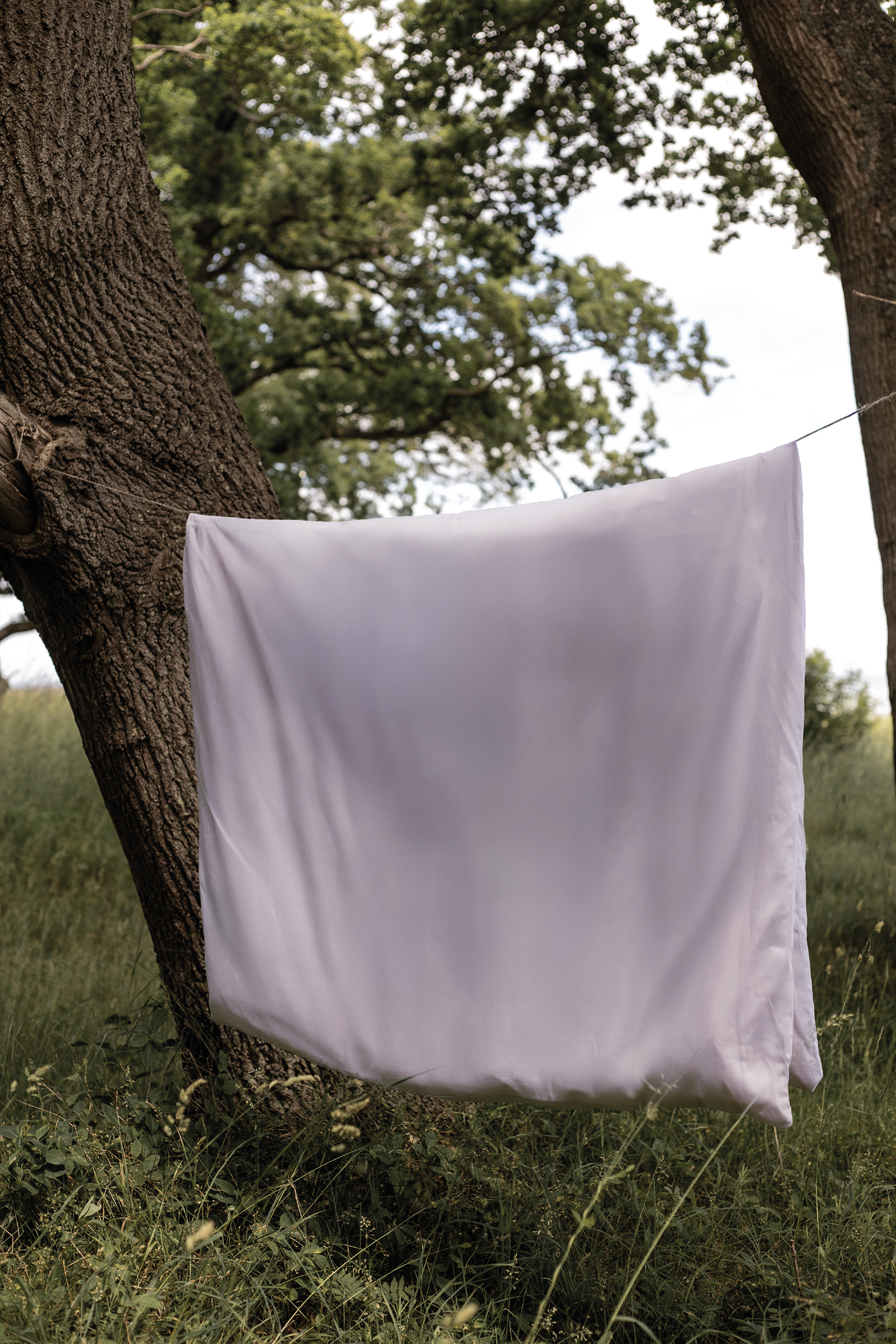 Sengetøj fra specktrum i bomuldssatin i en lækker lavendel farve.