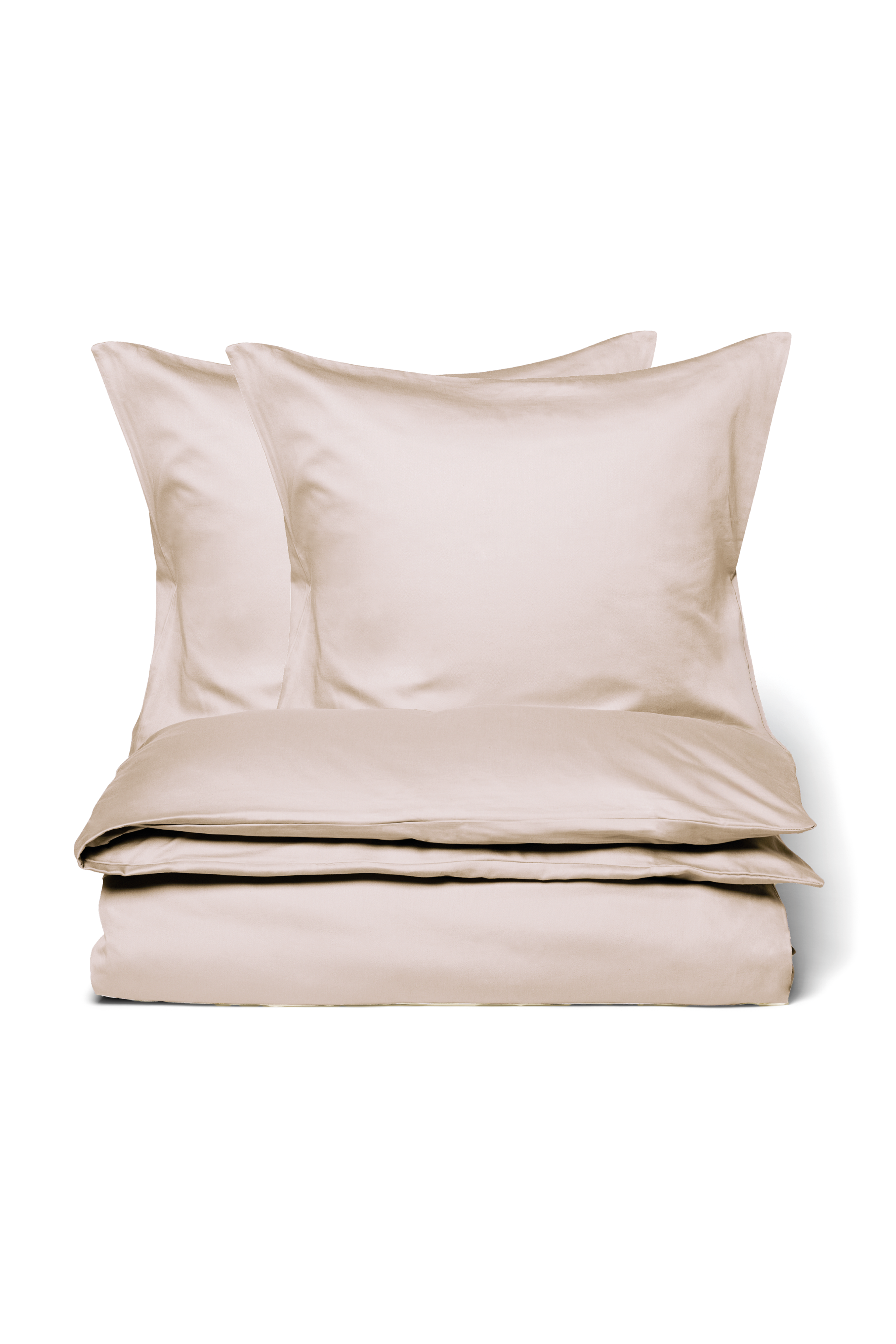 Sengetøj til dobbeltdyne i smuk lys pudder farve.