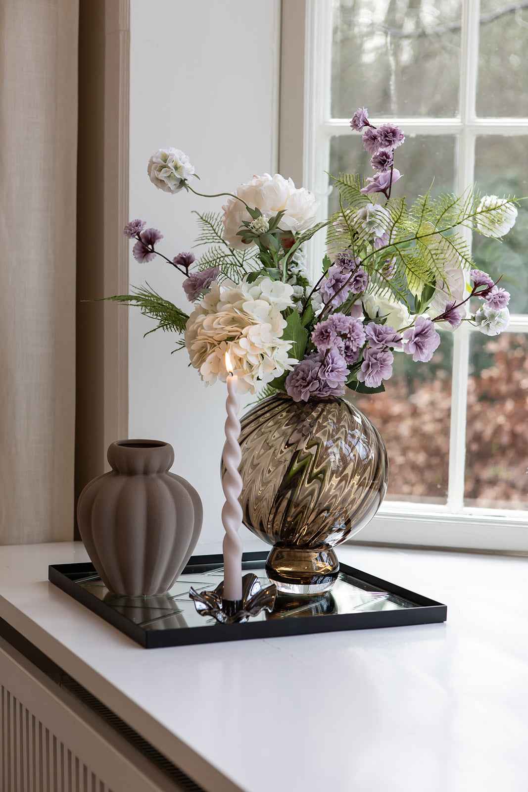 Skabiose Kunstig Blomst - Hvid | Flere hoveder