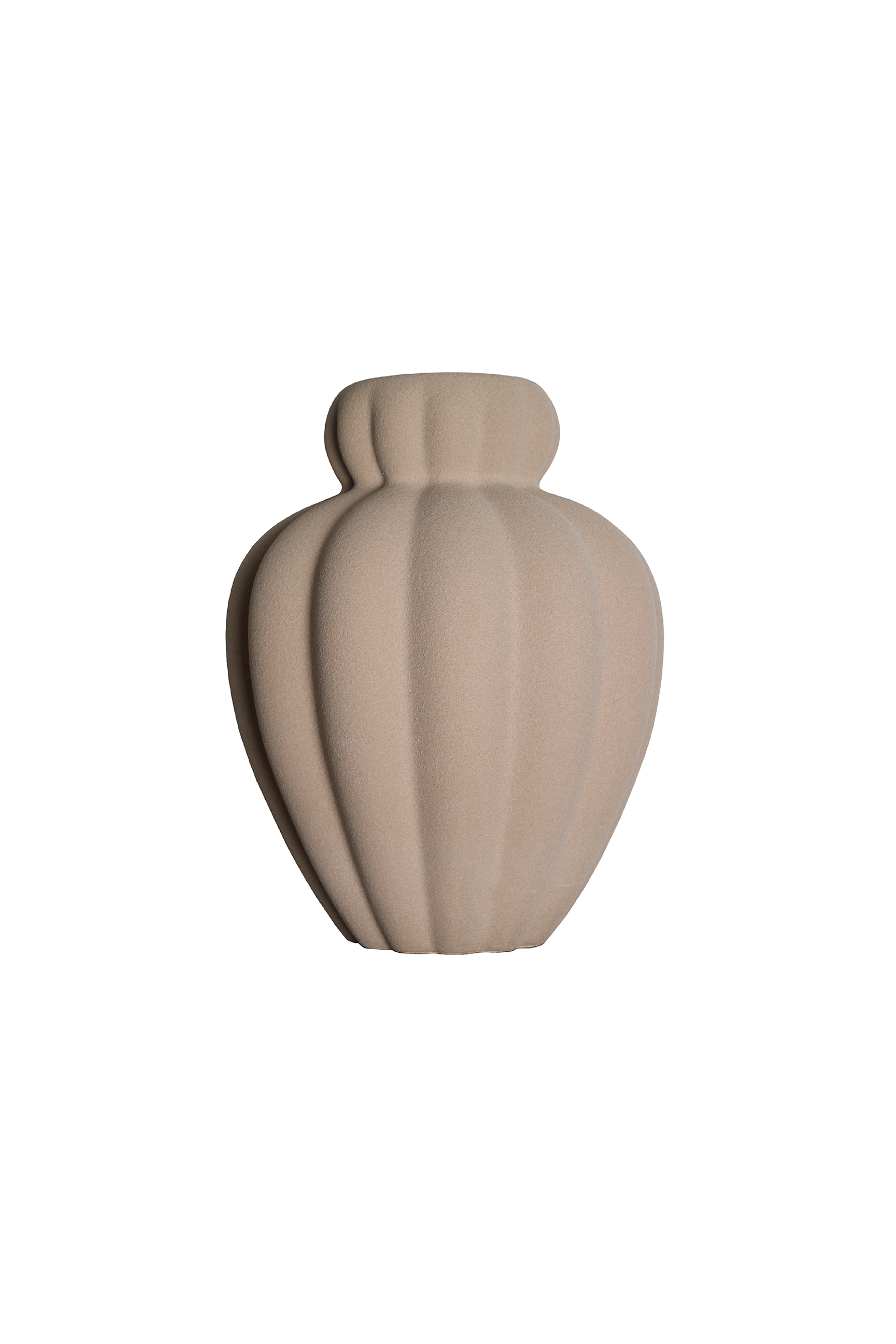 lille keramikvase fra specktrum i brun farve