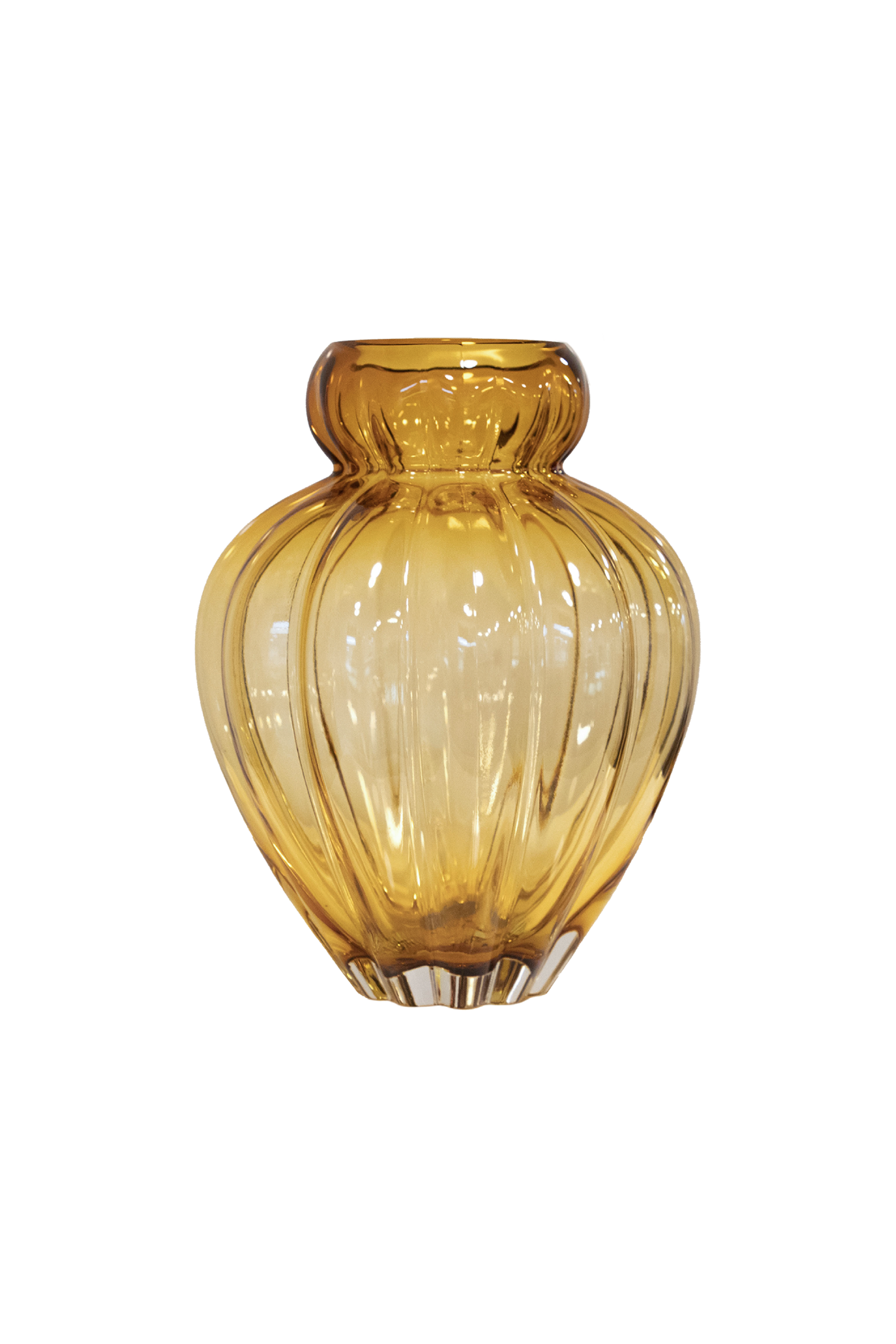 Audrey vase i saffron – Mellem, mundblæst i gylden nuance