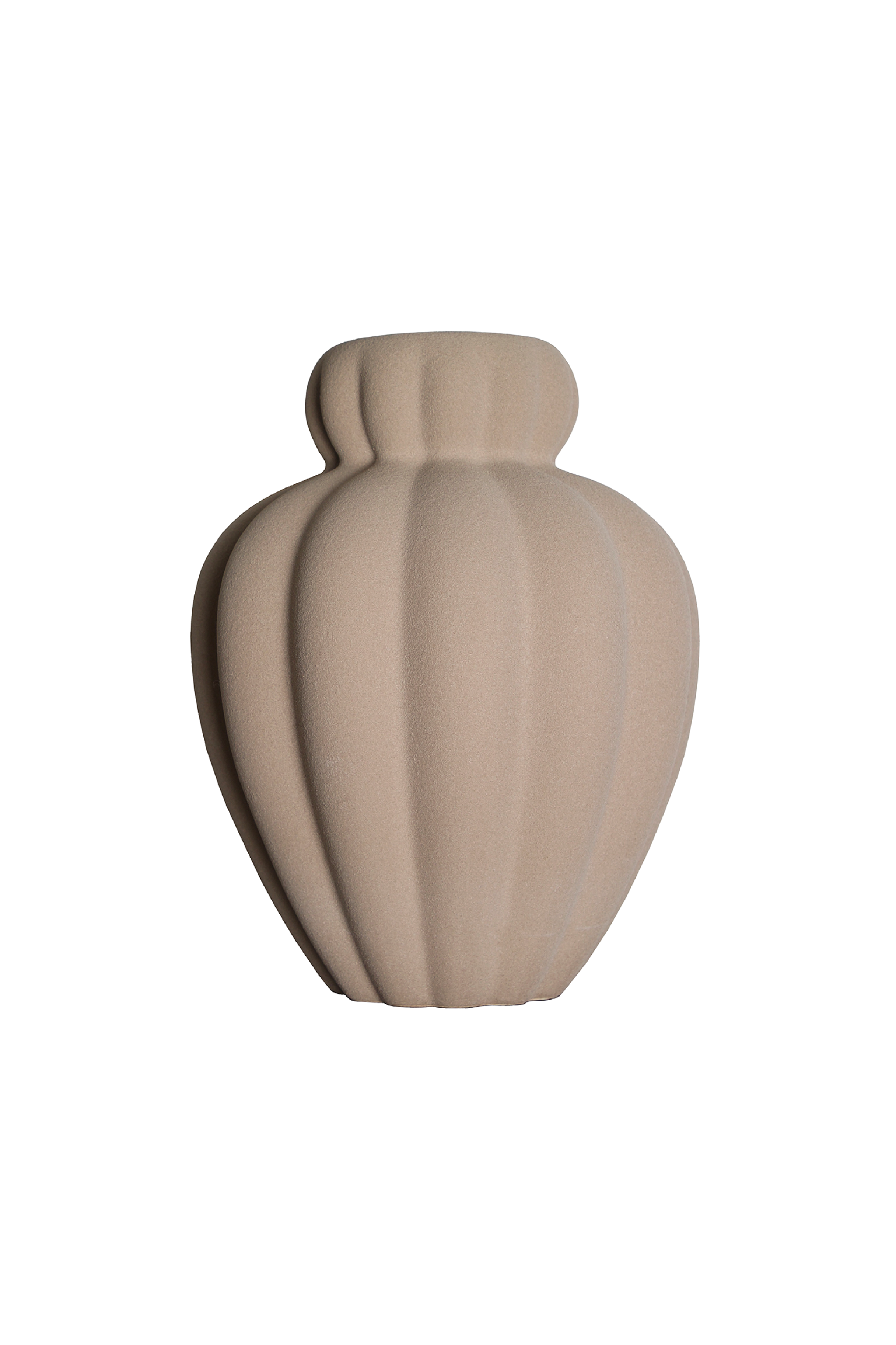 mellem keramik vase i brun