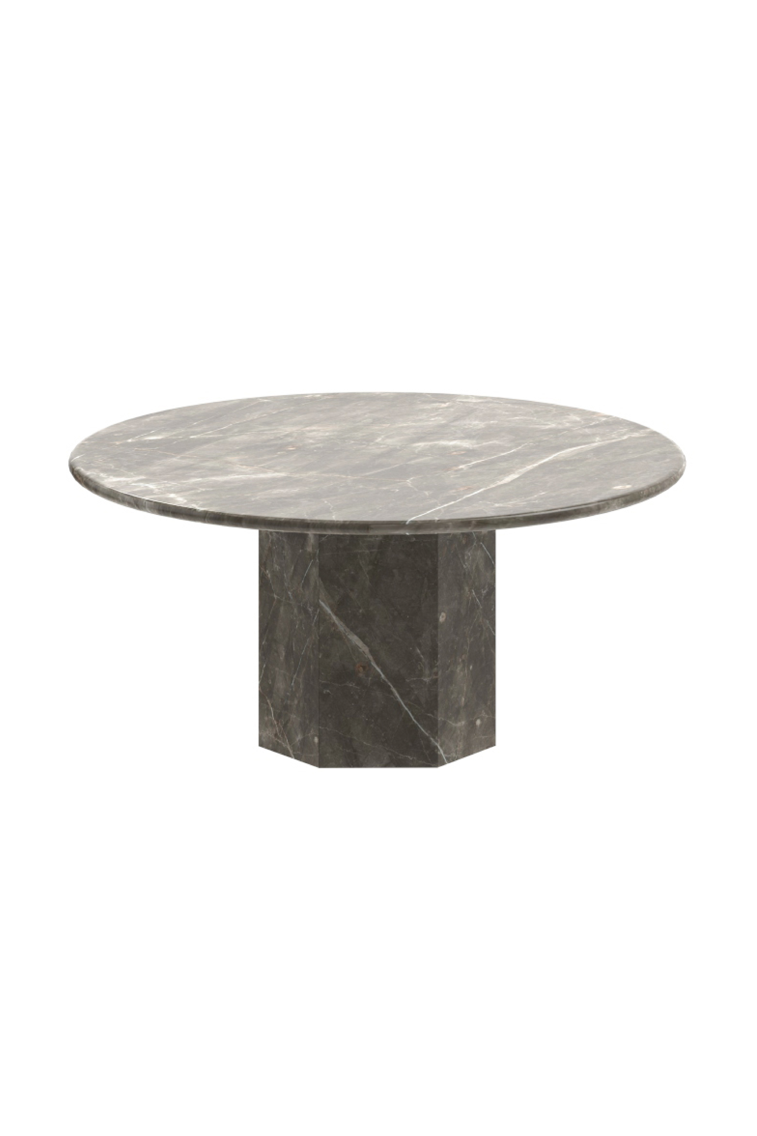 Rund Marmor Spisebord i ægte marmor