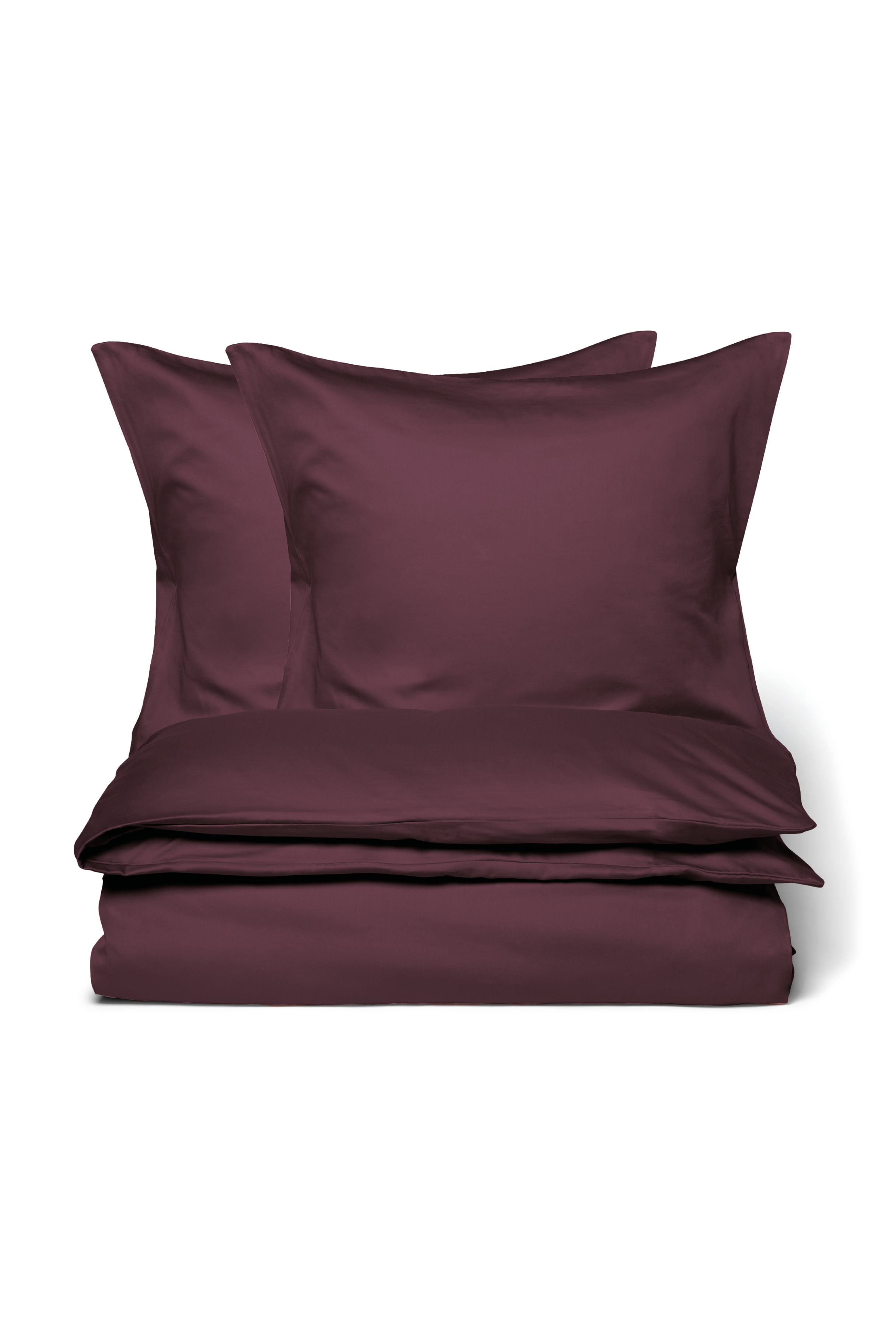 Sengesæt fra Specktrum til dobbeltdyne i smok bordeaux farve.