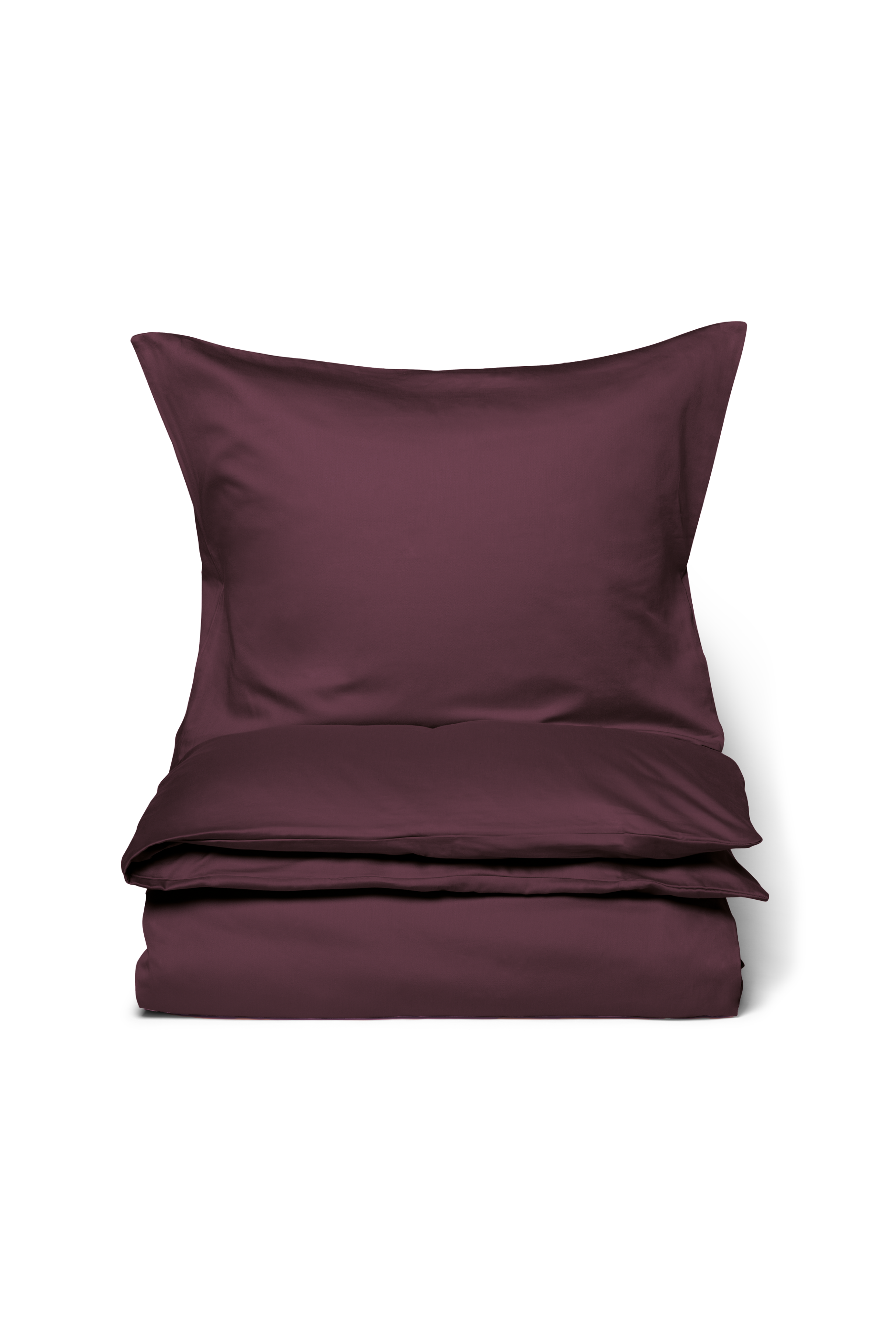 Sengetøj i ekstra længe i bomuldssatin i en lækker bordeaux farve.