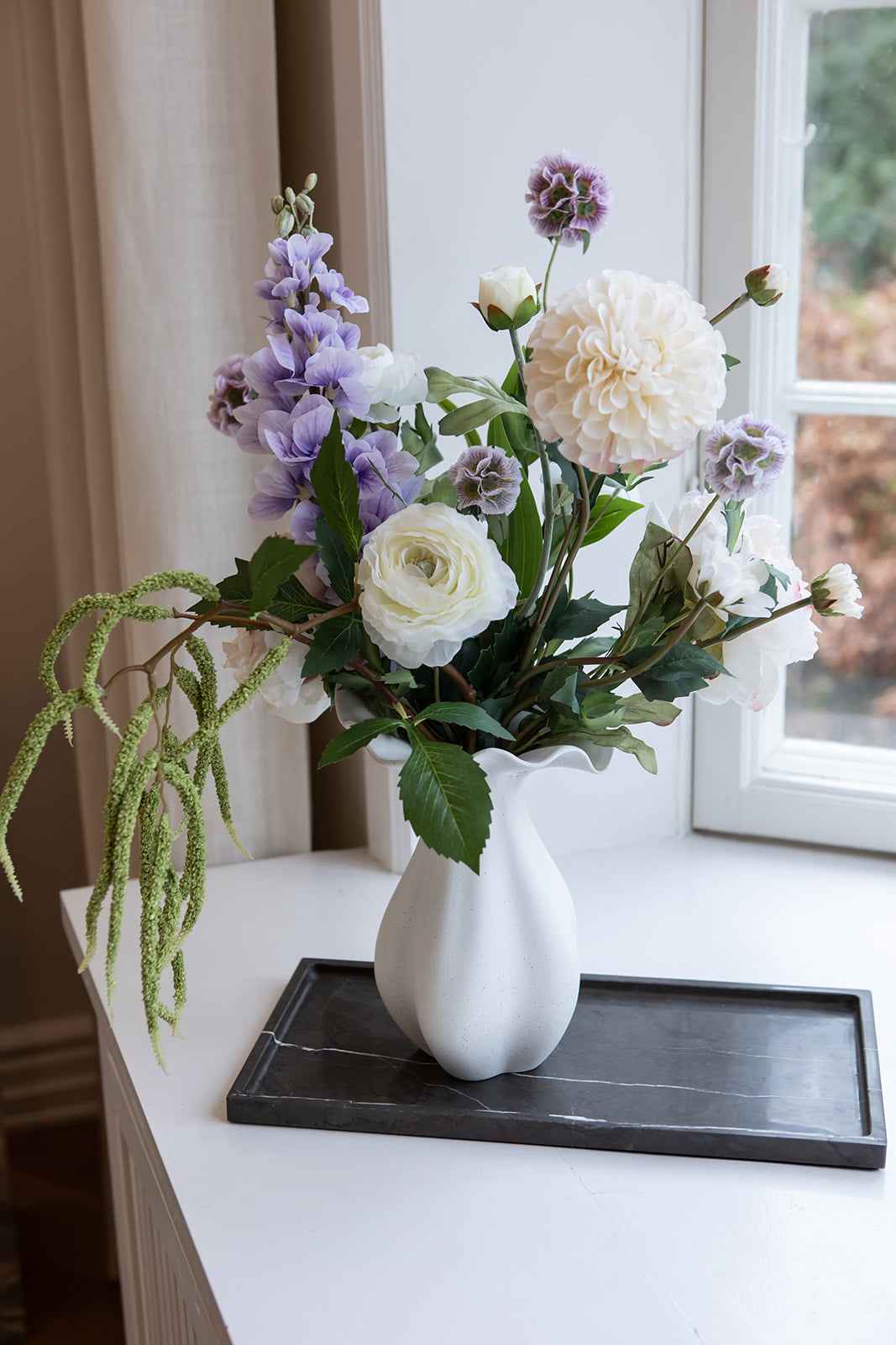 Skabiose Kunstig Blomst - Lilla | Flere hoveder