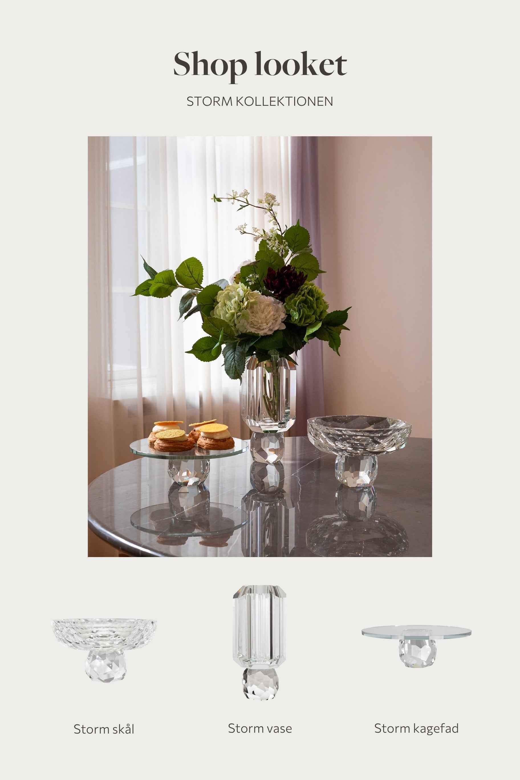 Shop looket - Storm vase, opsatsfad, skål