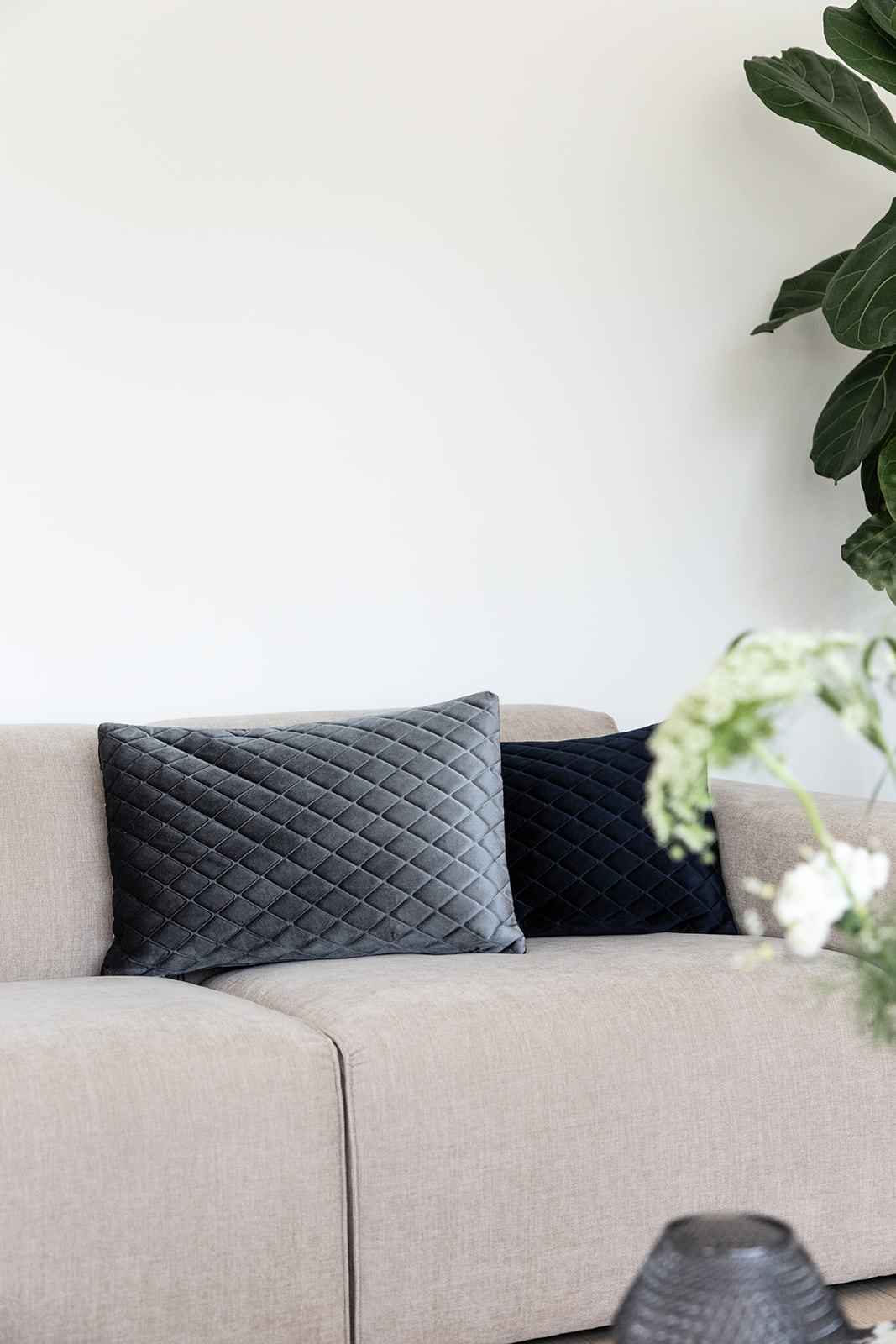 Daytona Pude - Sølv/Blå | 40*60