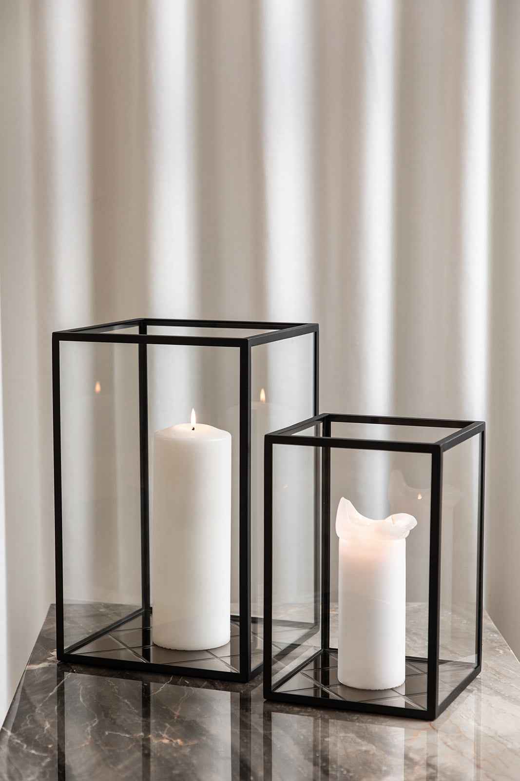 Harlequin Lanterne - Bronze spejl | Sort ramme | Mellem