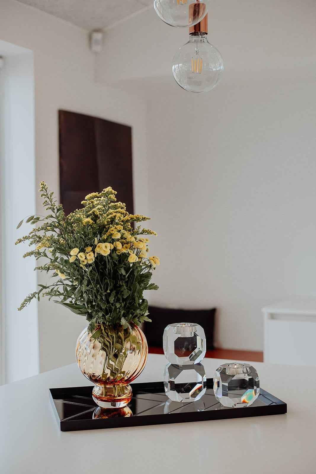 Meadow Swirl Vase - Amber | Lille