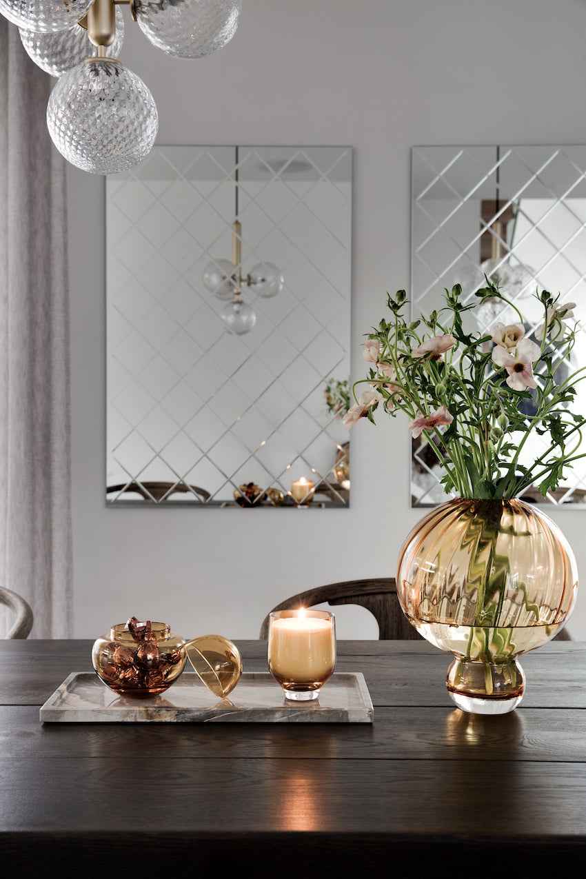 Meadow Swirl Vase - Amber | Mellem