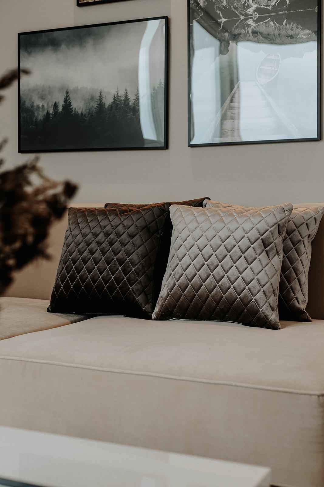 Daytona Pude - Sølv/Brun | 50*50