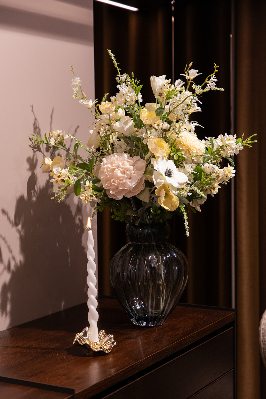 Dahlia Kunstig Blomst - Creme | Flere hoveder