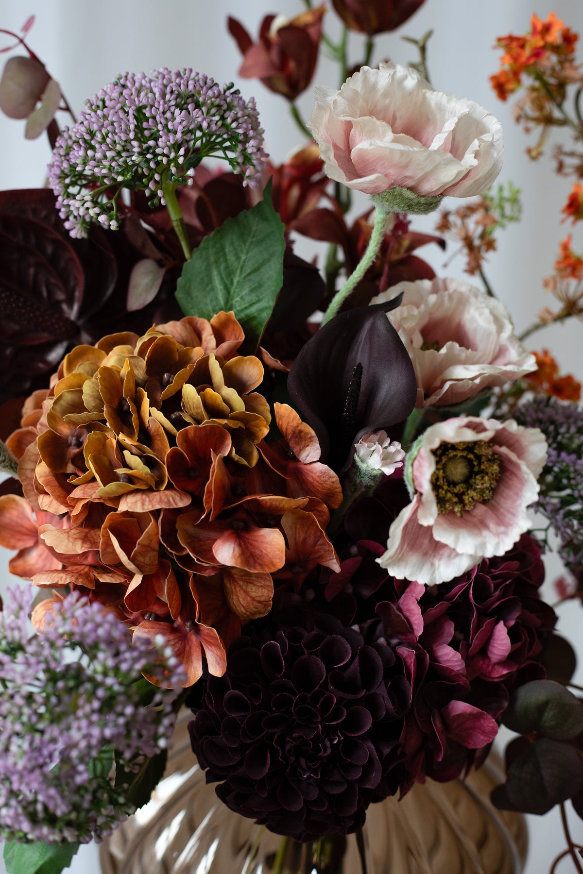 Dahlia Kunstig Blomst - to hoveder | burgundy