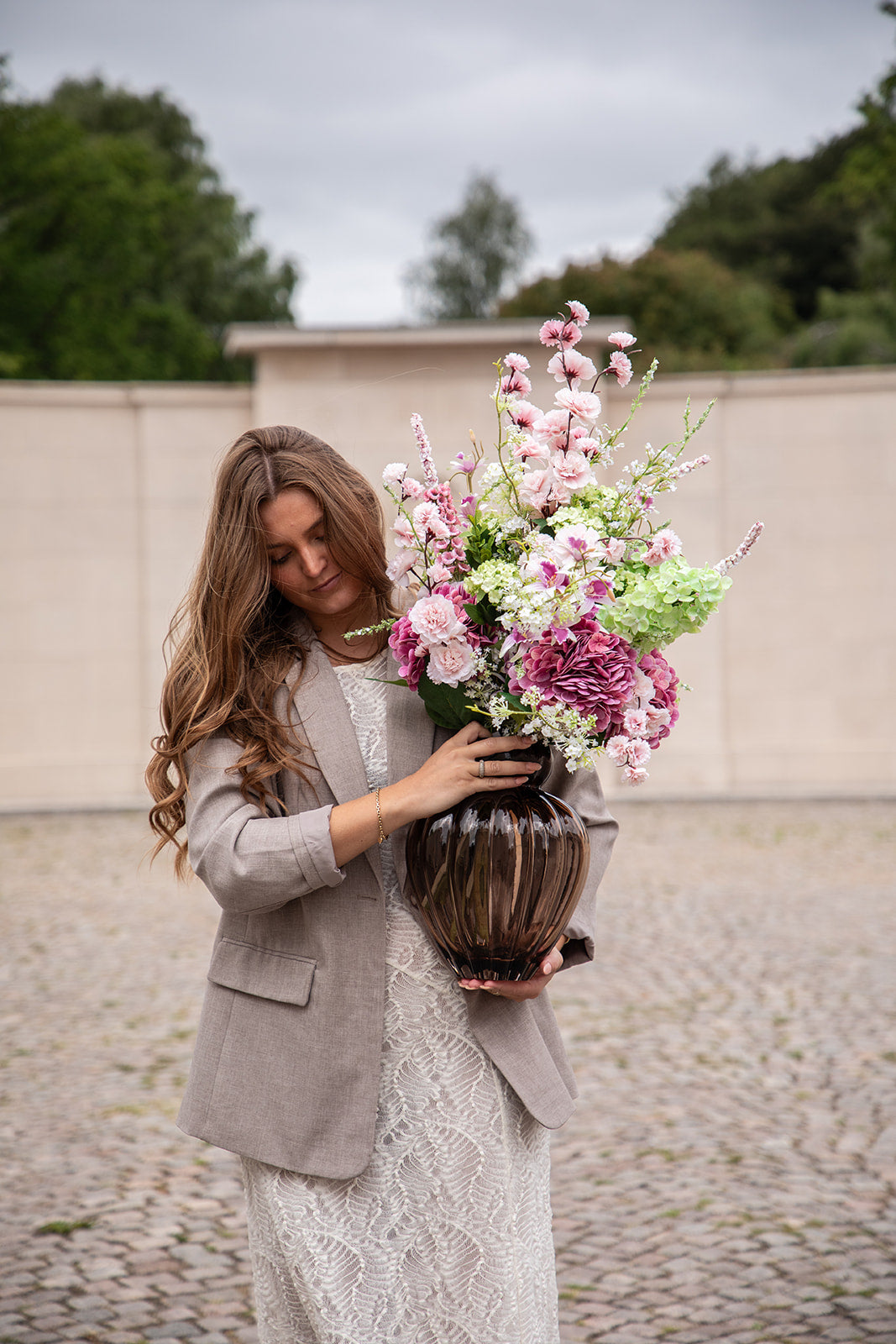 Kirsebærgren Kunstig Blomst - Rose