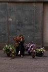 Hortensia Kunstig Blomst - brændt orange