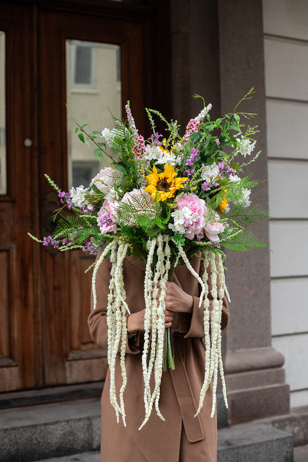 Amaranthus gren Kunstig Blomst - Hvid