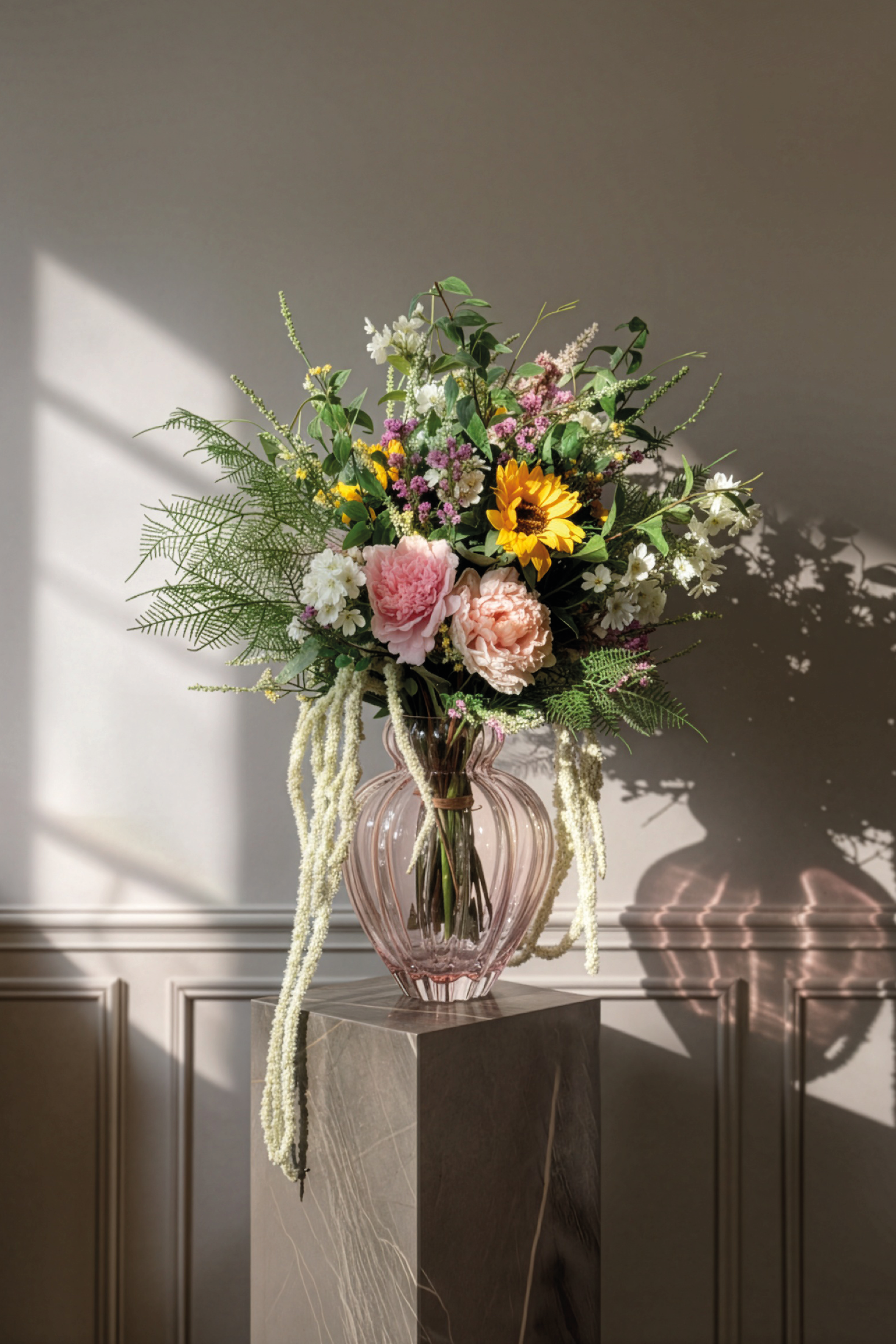 Buket i sommerlige nuancer.