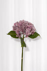 Hortensia blomst i lyselilla. Blomsten er kunstig med naturtro udseende. 