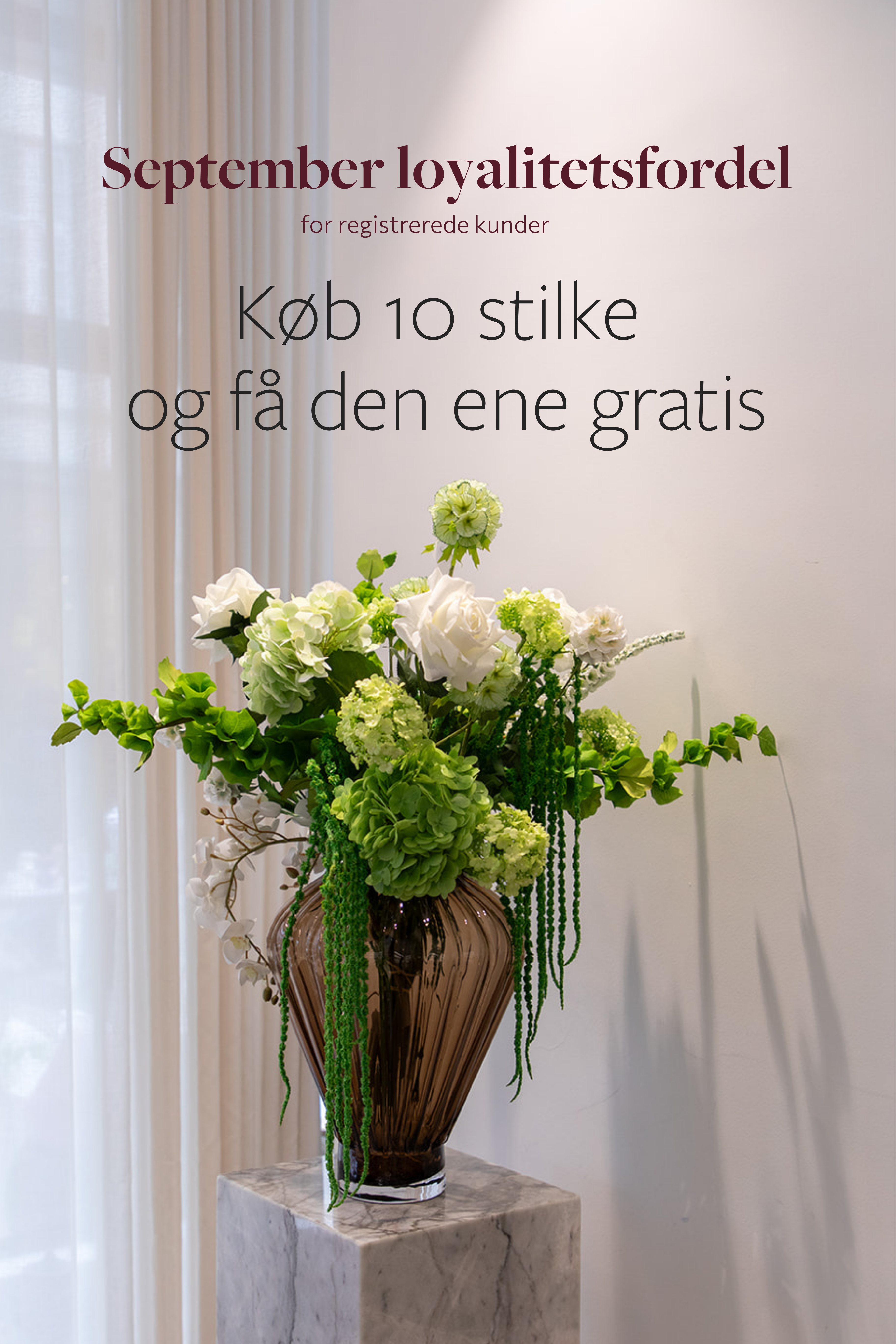 Dahlia Kunstig Blomst - Hvid | Ét hoved