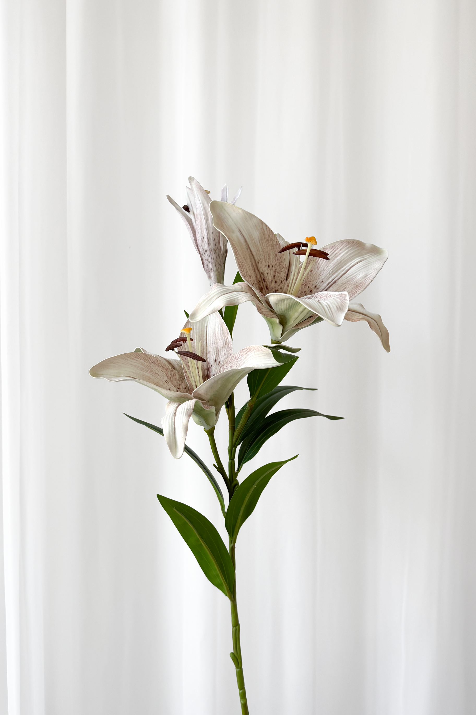 Kunstig Blomst - Hvid Stor Lilje gren