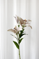 Kunstig Blomst - Hvid Stor Lilje gren