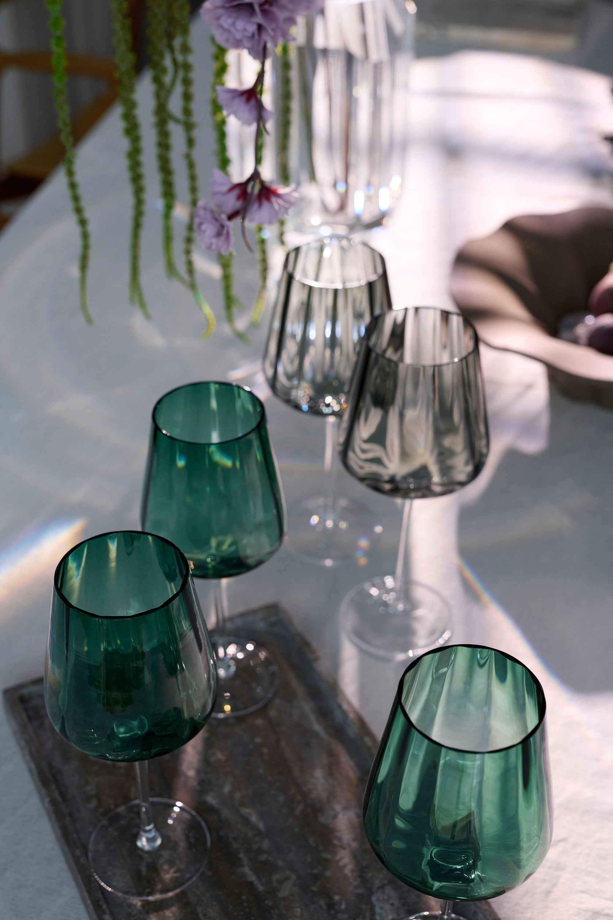 Meadow Glas - Rødvinglas | Grå