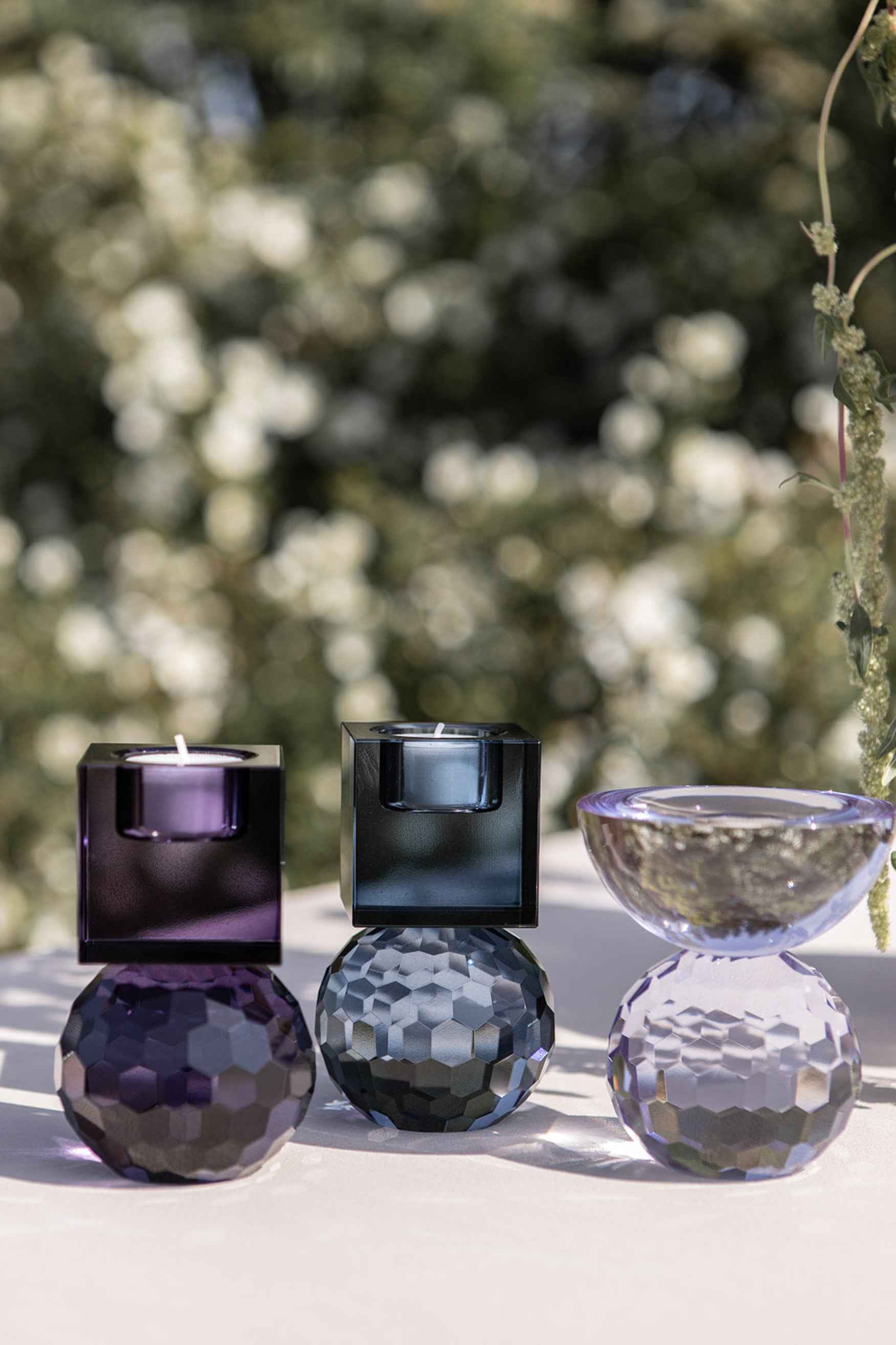 Shadow Square Lysestage - Light Blue Purple