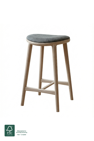 Nohr Barstol - Sæbebehandlet Eg | Grå