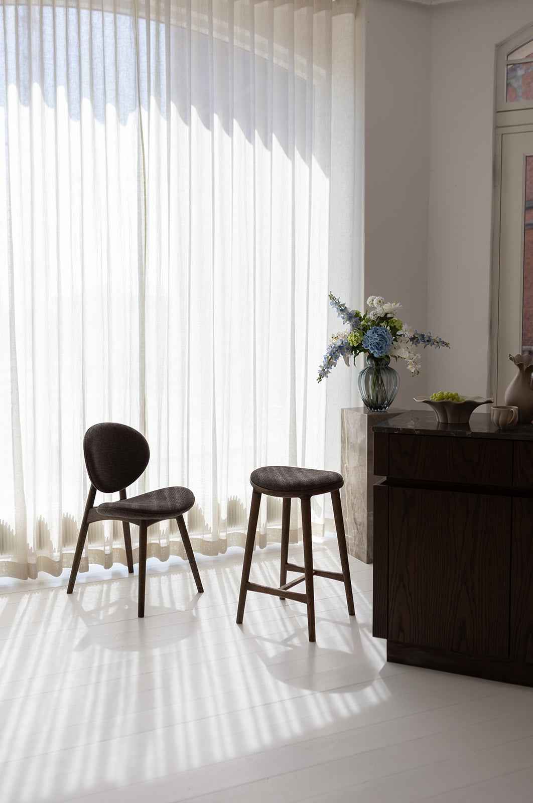 Nohr Barstol - Mørkolieret Eg | Mørkebrun