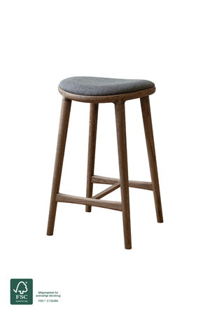 Nohr Barstol - Brunolieret Eg | Grå