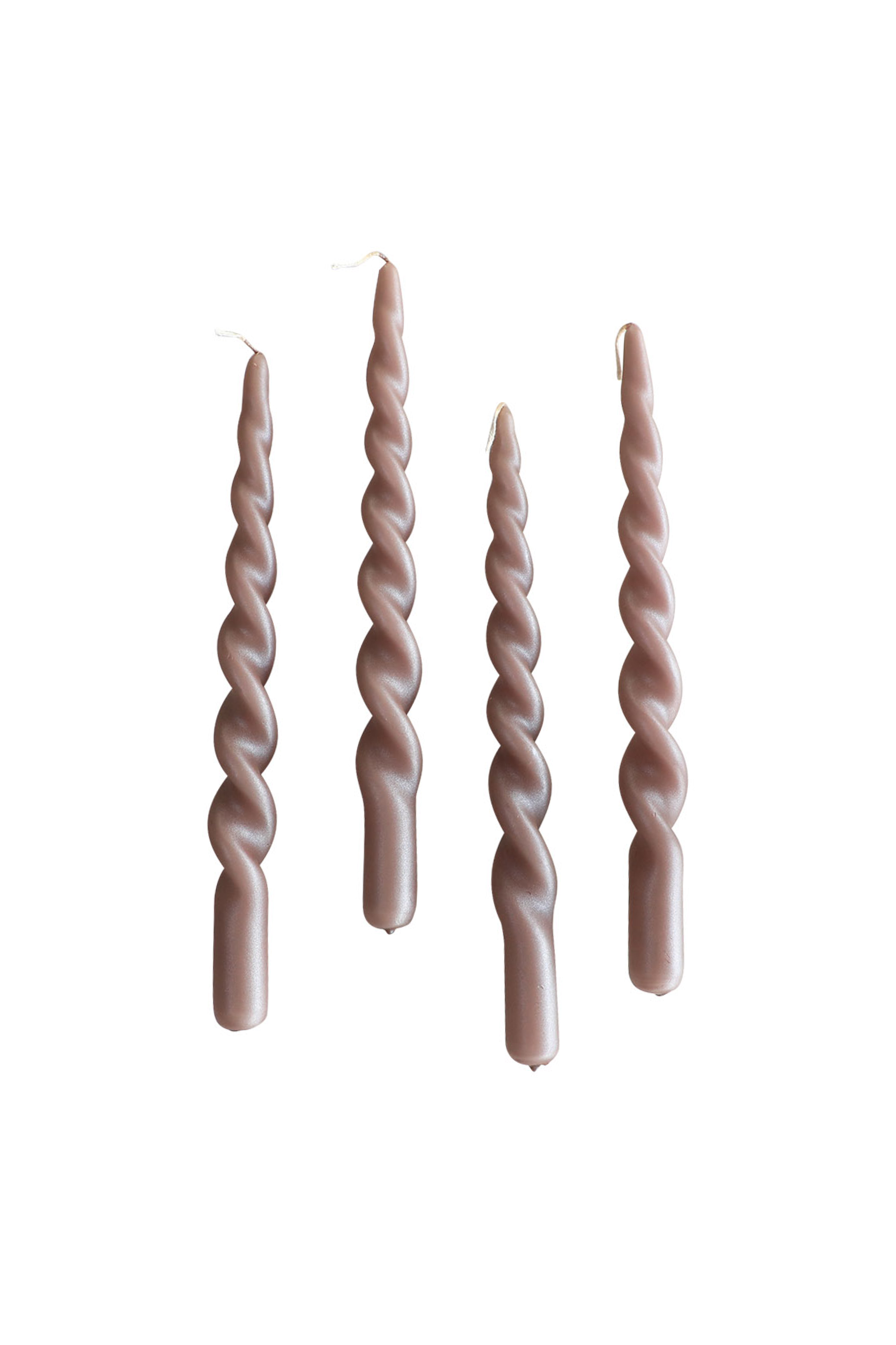 Fire snoede stagelys i farven Major Mahoni.