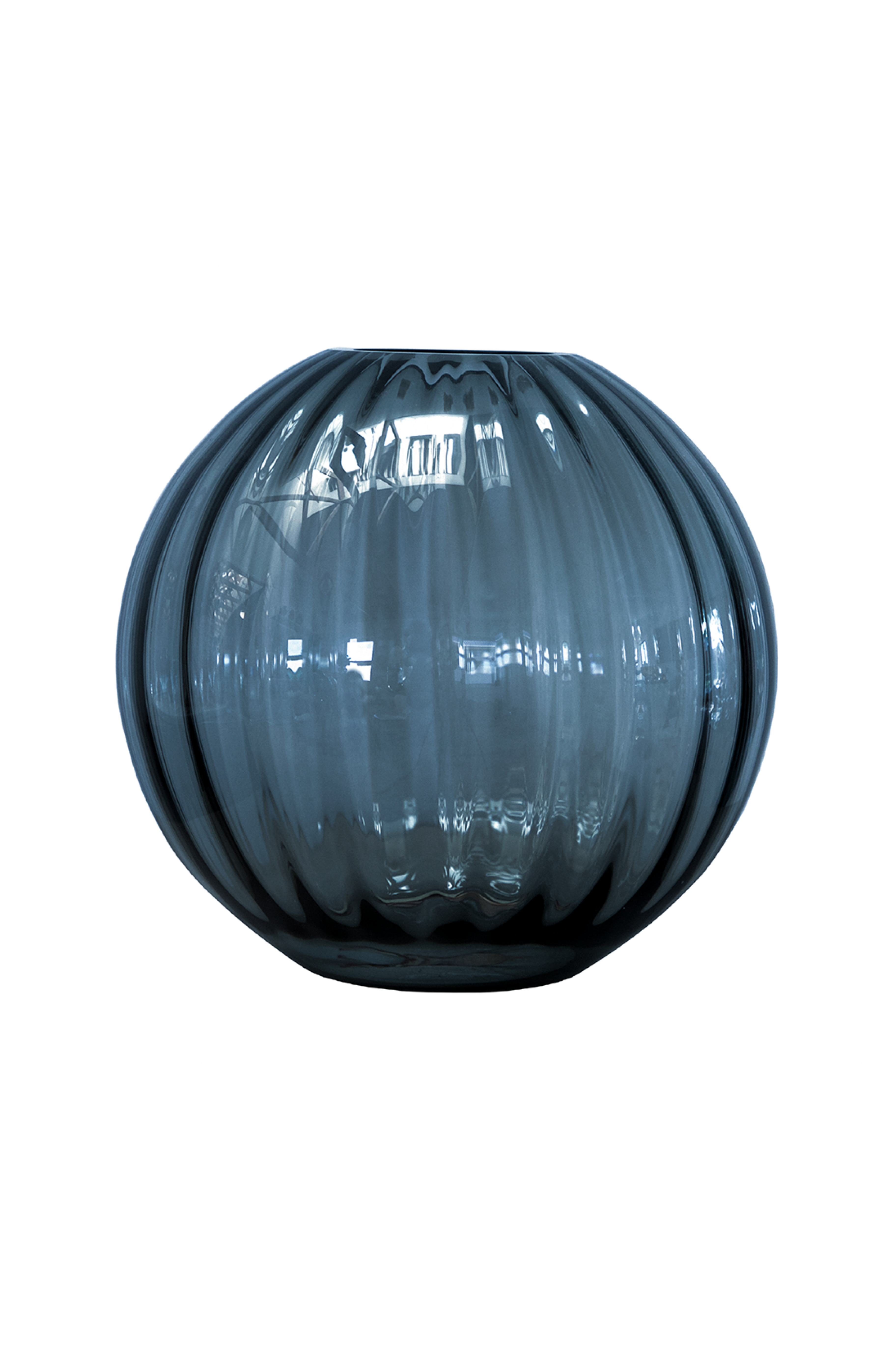 Sadie Line Vase - Blå | Mellem