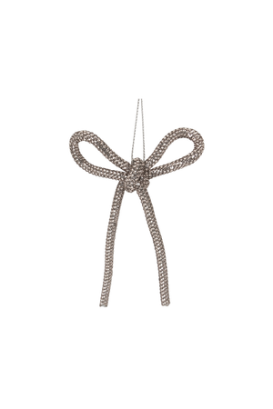 Glimmersløjfe i sølv