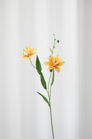 Kunstig Blomst - Gul Lille lilje gren