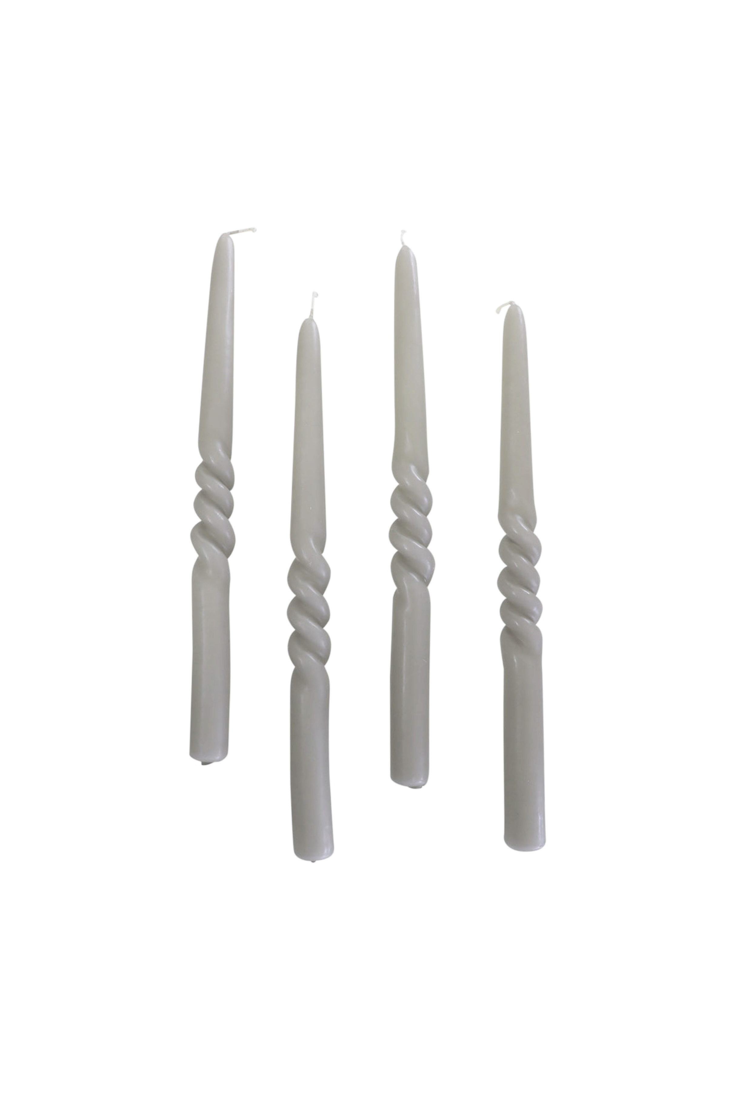 The Curly Candle Collection - Packed with 4 Pieces per box - Thunder Grey Middle Curled