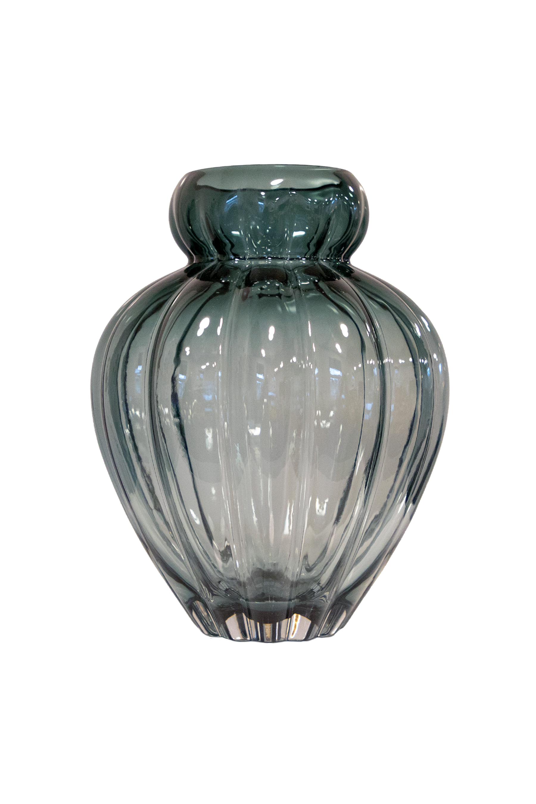 Audrey vase i petrolblå mundblæst glas, størrelse stor fra specktrum