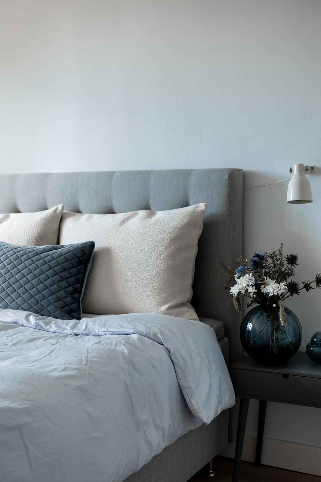 Daytona Pude - Sølv/Blå | 40*60