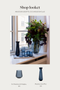 Shop looket - Meadow karaffel og 6 blå drikkeglas