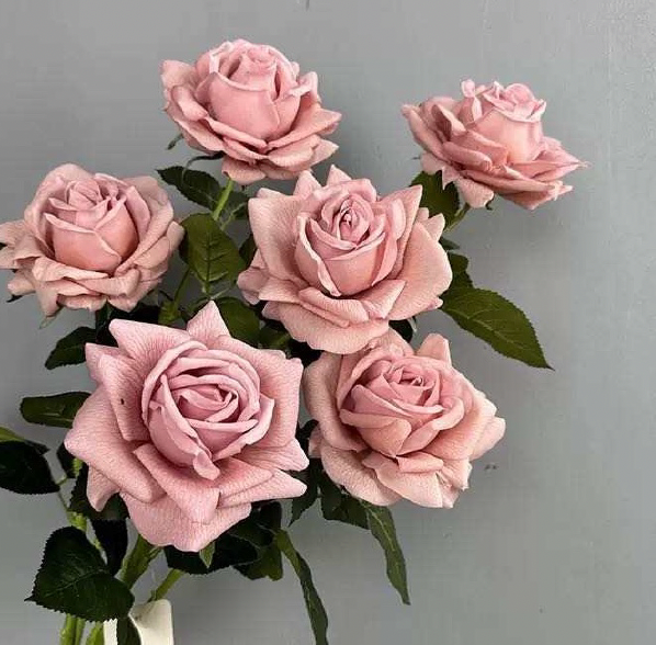 Rose Kunstig Blomst - støvet rosa