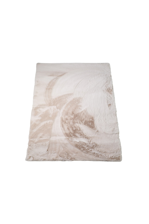 Adalyn gulvtæppe i sand 140x200 cm – blødt og slidstærkt tæppe fra Specktrum. Ultra soft faux fur