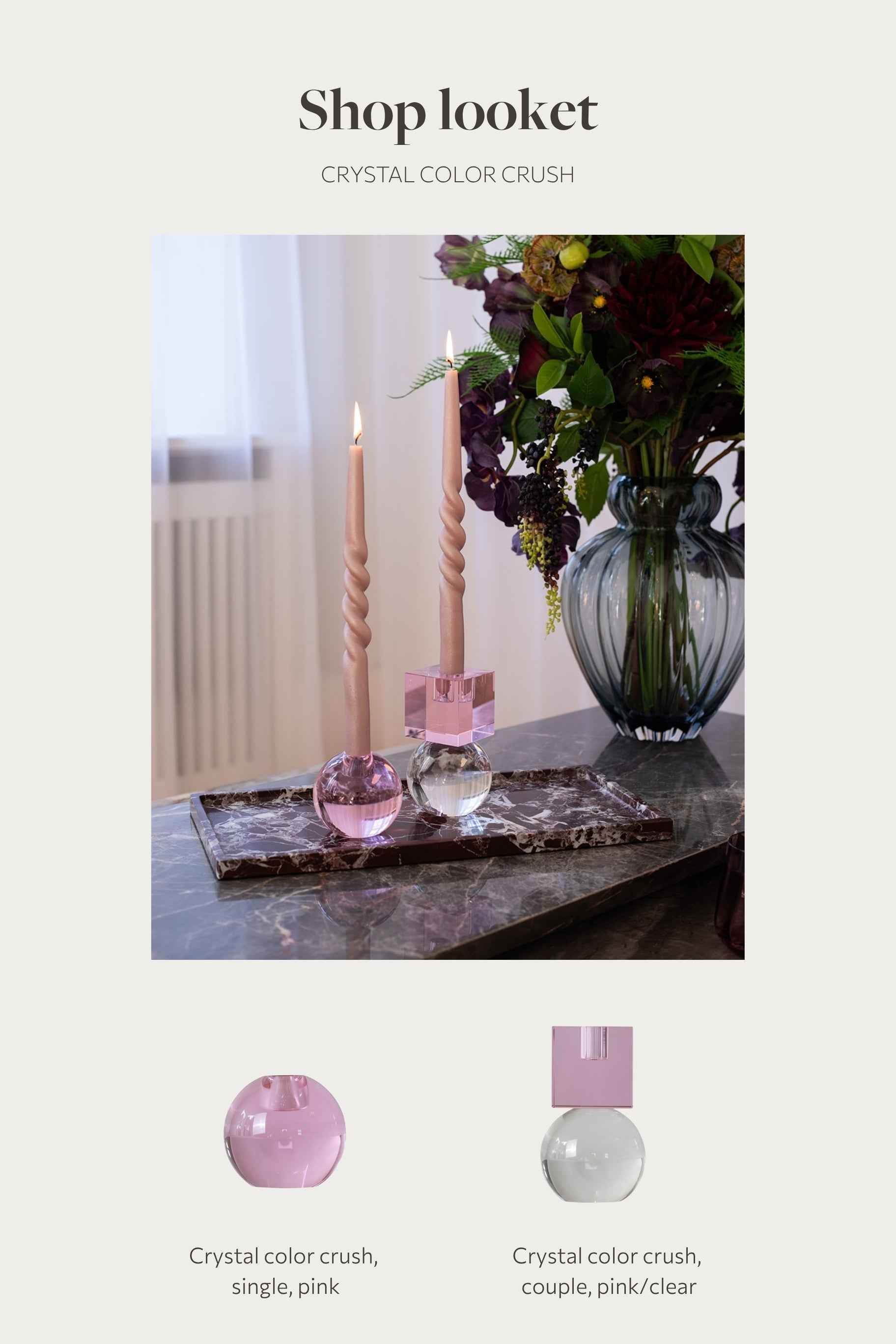 Shop looket - Crystal color crush pink
