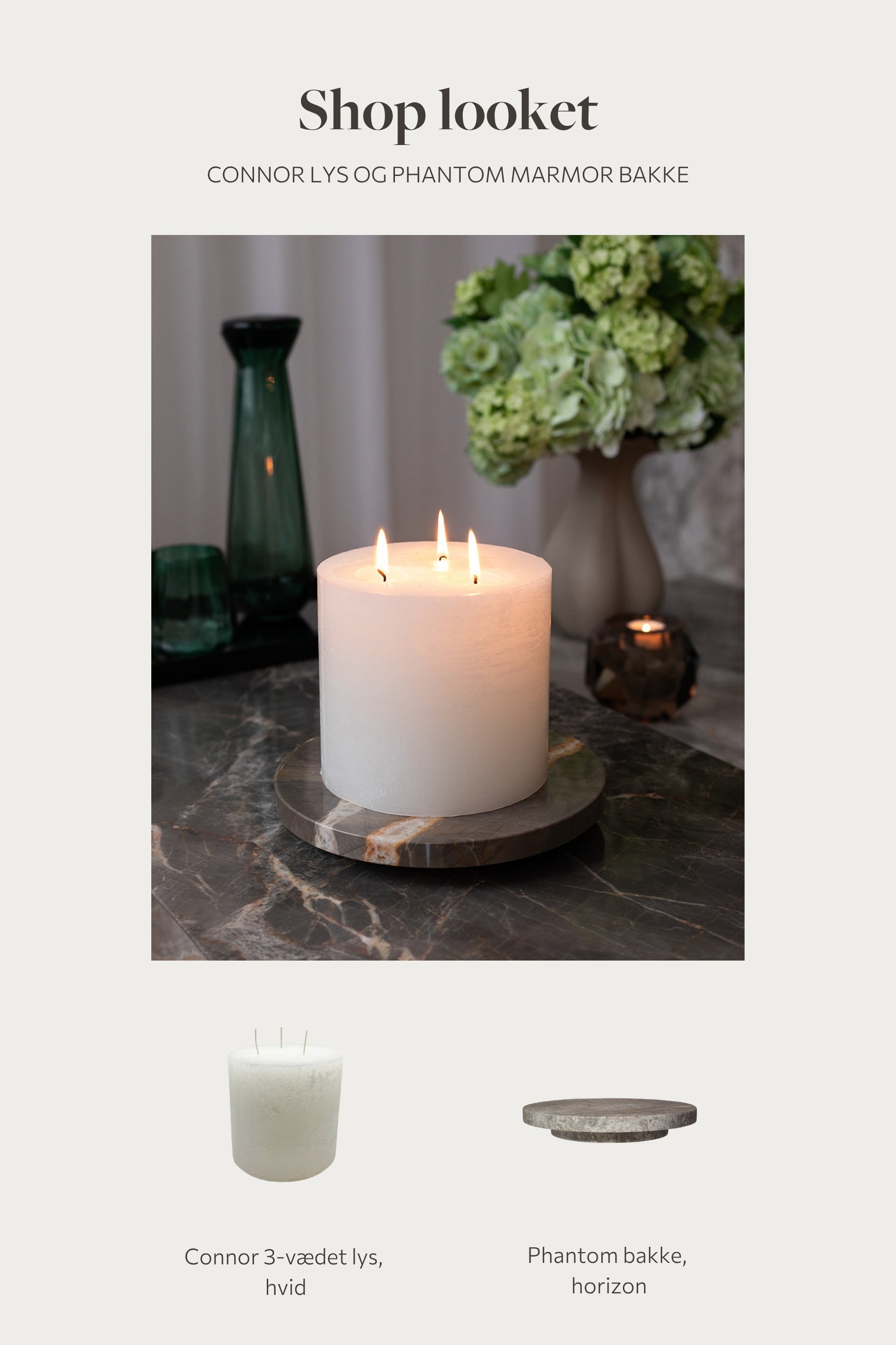 Shop looket - Connor lys og Phantom bakke - hvid