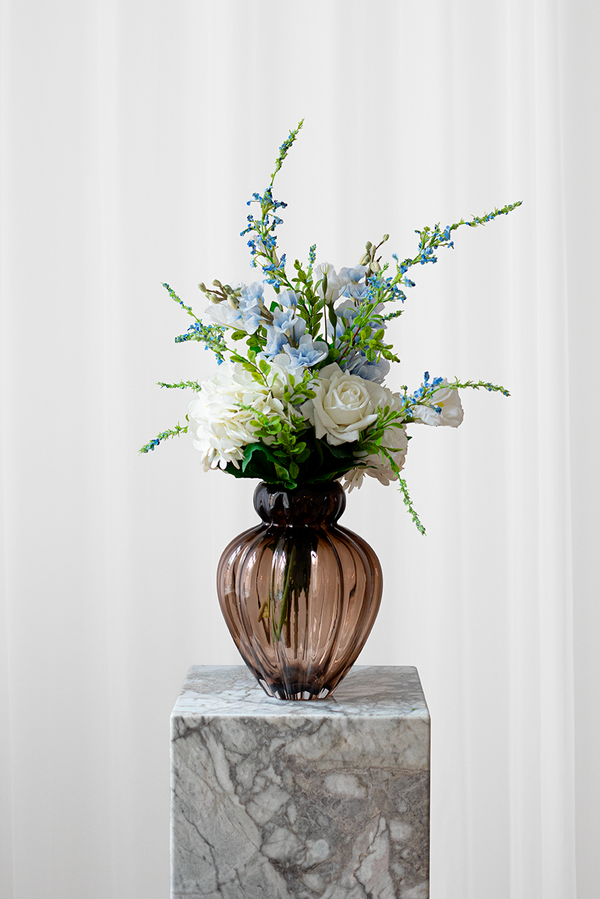 kunstig hvid rose og hortensia fra specktrum