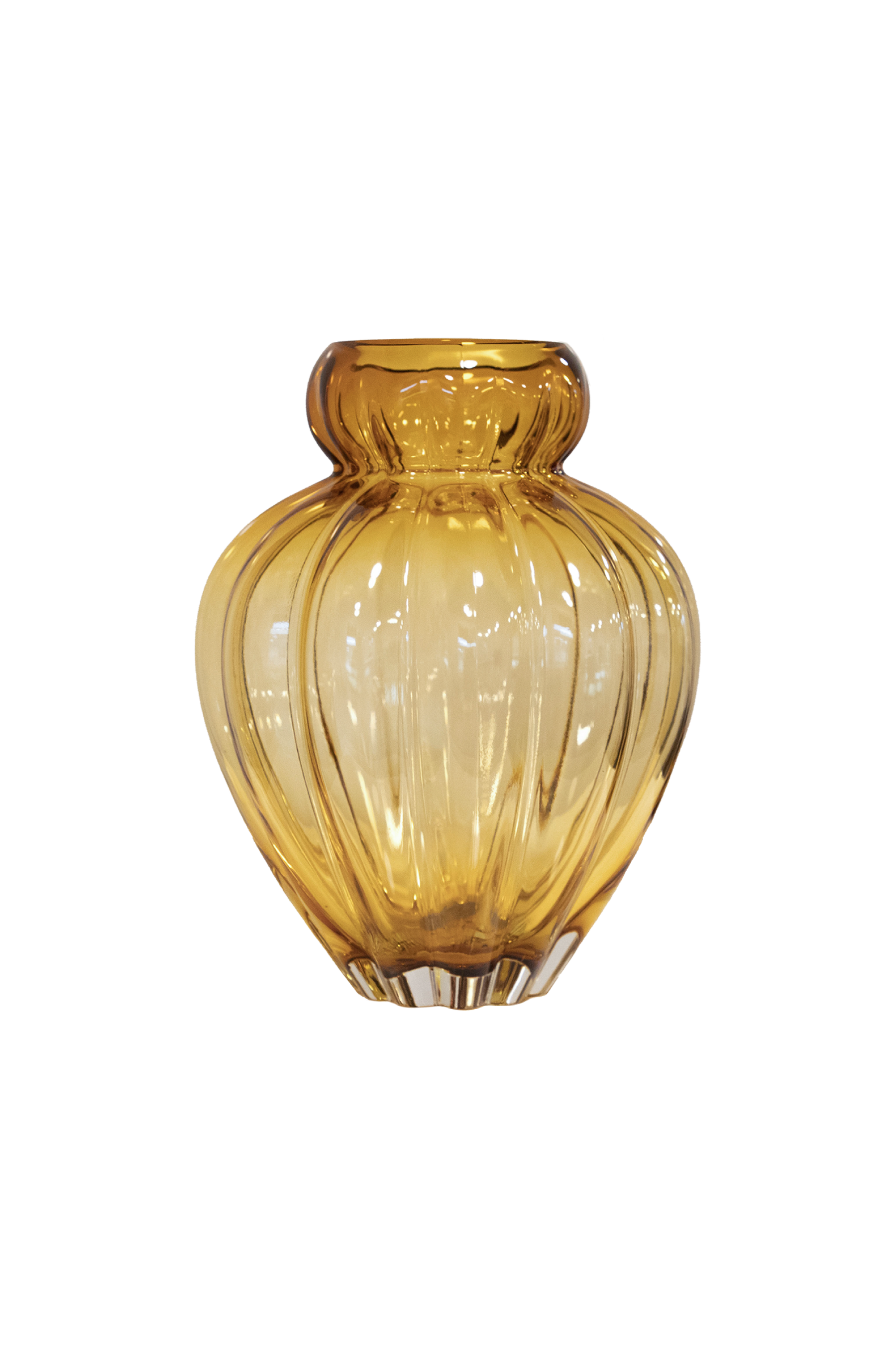 Audrey vase i saffron – Mellem, mundblæst i gylden nuance