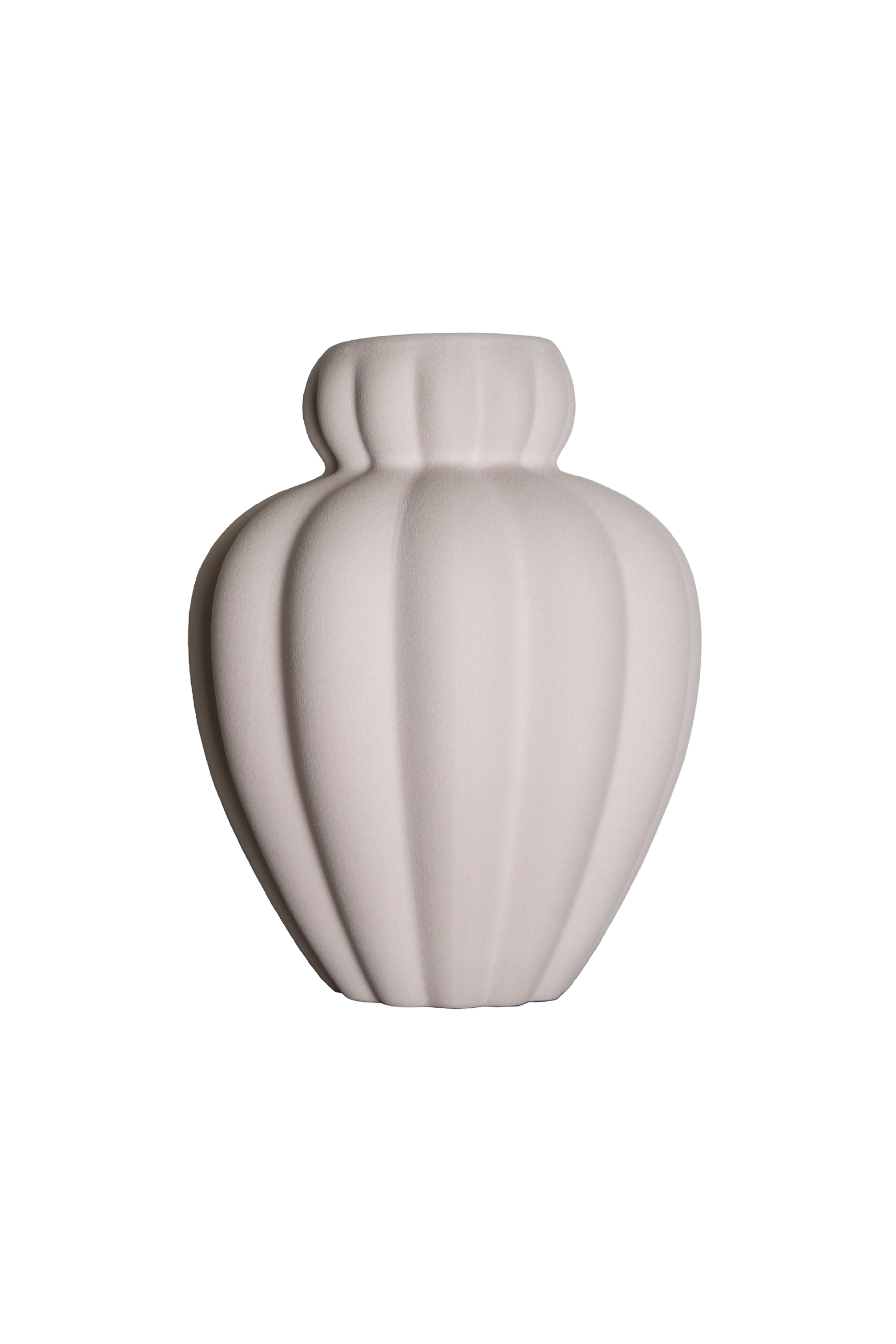 penelope keramik vase i sandfarvet