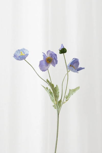 Video af kunstig valmue stilk i lilla