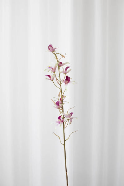 Video af Kunstig Blomst - Lilla Dendrobium.