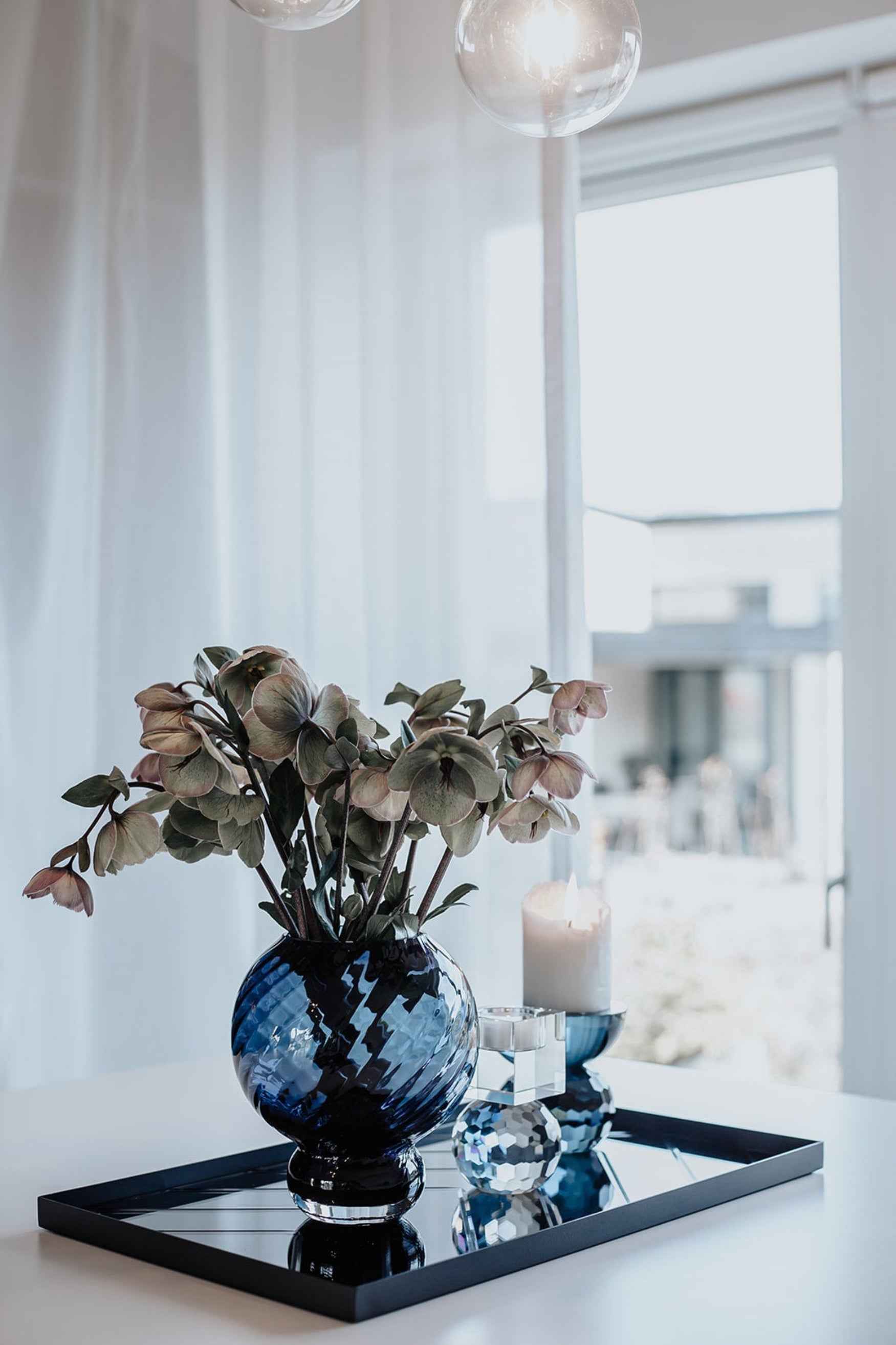 Meadow Swirl Vase - Blå | Lille