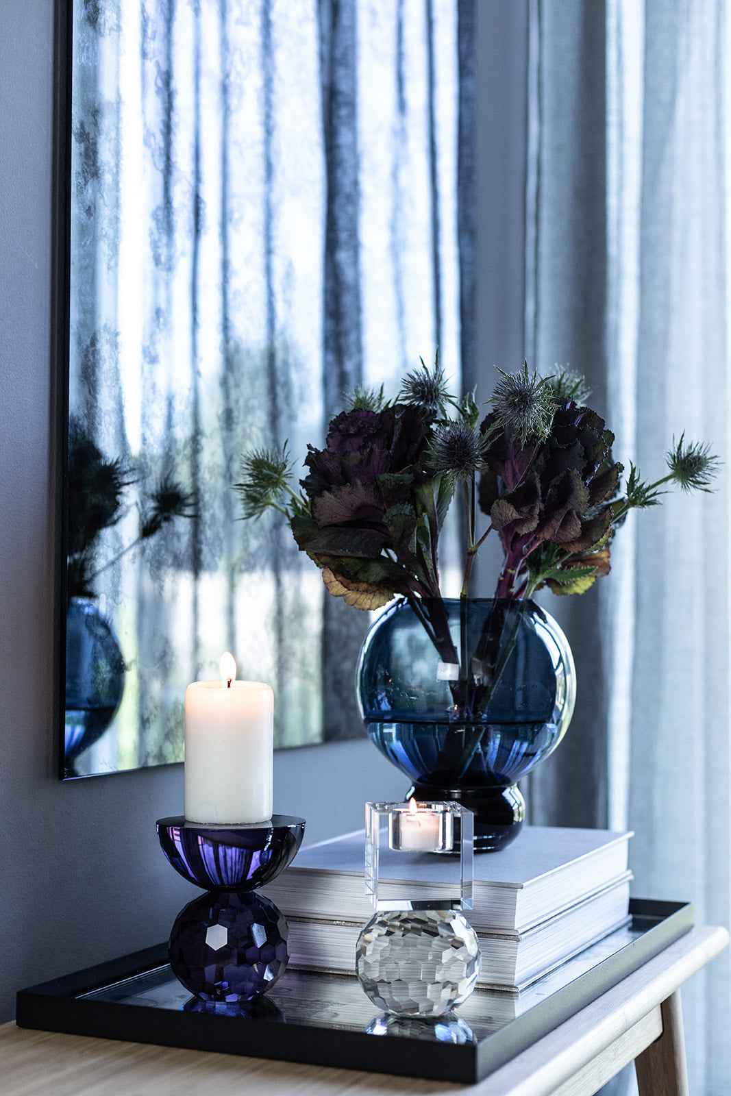 Shadow Square Lysestage - Black/Purple